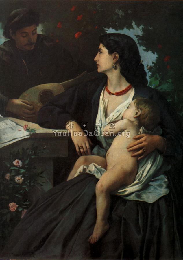 Mandolin Player - 安塞姆·费尔巴哈